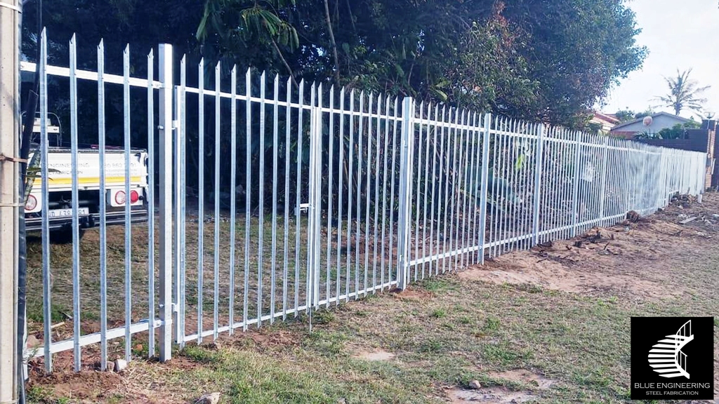 Steel Palisade Fencing and Gates installed. Palisade Fencing Installations, KwaZulu Natal, Durban, Ballito, Hillcrest, Amanzimtoti, Pinetown, Gauteng, Johannesburg, Pretoria, Midrand, South Africa