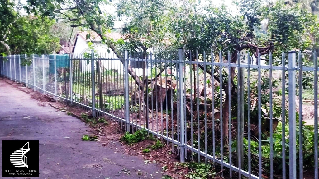 Steel Palisade Fencing and Gates installed. Palisade Fencing Installations, KwaZulu Natal, Durban, Ballito, Hillcrest, Amanzimtoti, Pinetown, Gauteng, Johannesburg, Pretoria, Midrand, South Africa