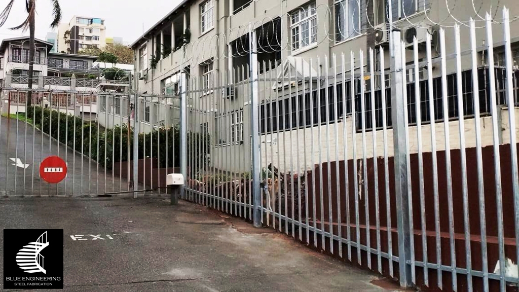 Steel Palisade Fencing and Gates installed. Palisade Fencing Installations, KwaZulu Natal, Durban, Ballito, Hillcrest, Amanzimtoti, Pinetown, Gauteng, Johannesburg, Pretoria, Midrand, South Africa