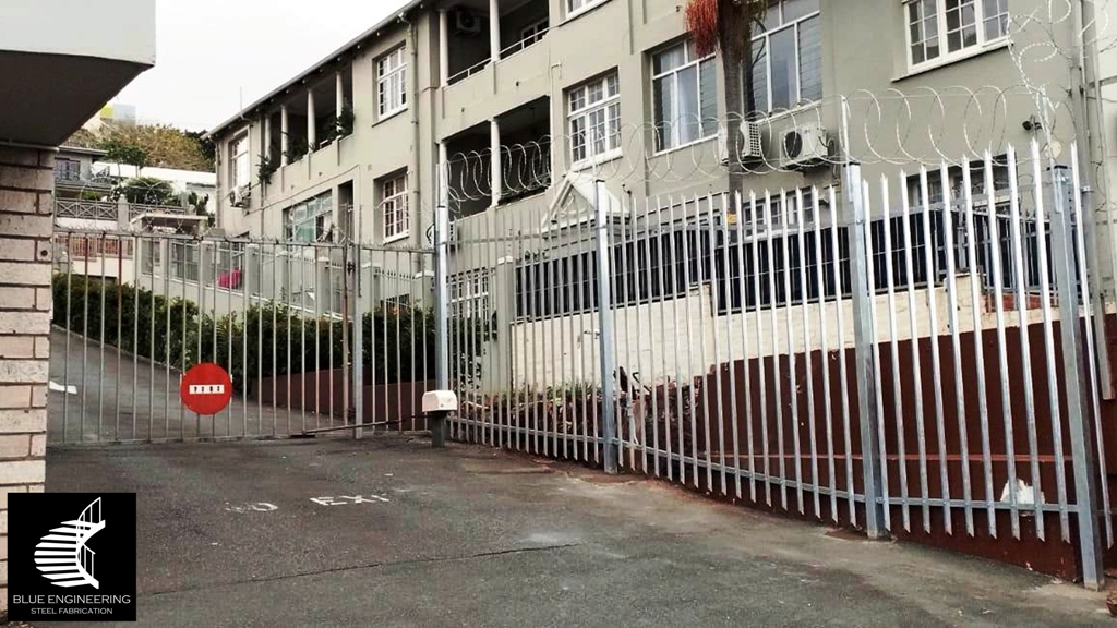 Steel Palisade Fencing and Gates installed. Palisade Fencing Installations, KwaZulu Natal, Durban, Ballito, Hillcrest, Amanzimtoti, Pinetown, Gauteng, Johannesburg, Pretoria, Midrand, South Africa