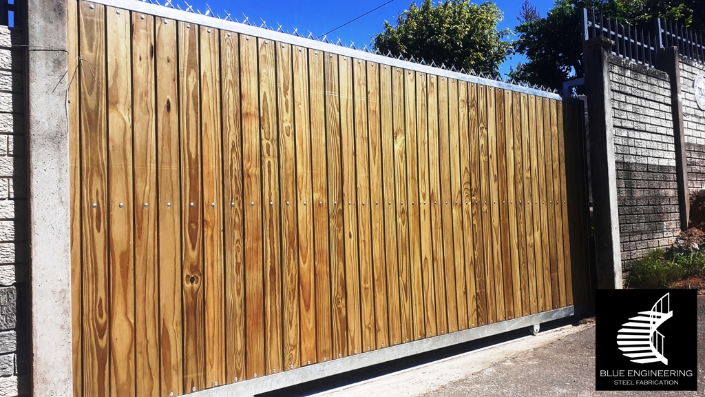 Steel and Pine Sliding Gates. Driveway Gates, Gauteng, Johannesburg, Pretoria, KwaZulu Natal, Durban, South Africa