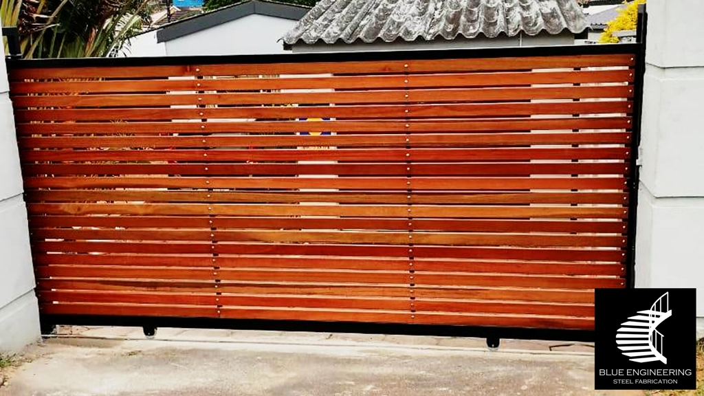 Steel and Wood Driveway Gates. Driveway Gates, Gauteng, Johannesburg, Pretoria, KwaZulu Natal, Durban, South Africa