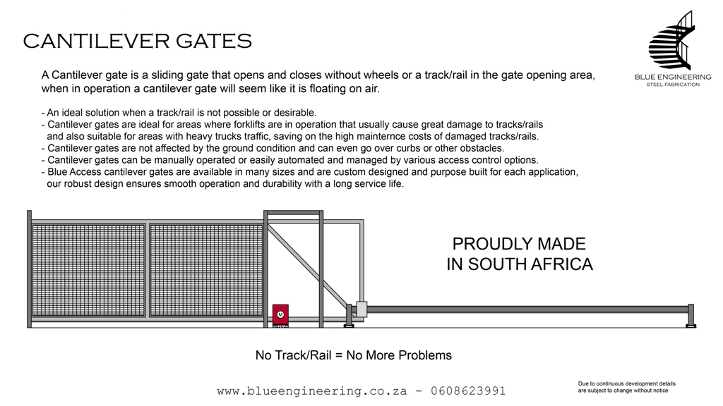 Industrial Cantilever Gates. Gauteng, Johannesburg, Pretoria, KwaZulu Natal, Durban, South Africa