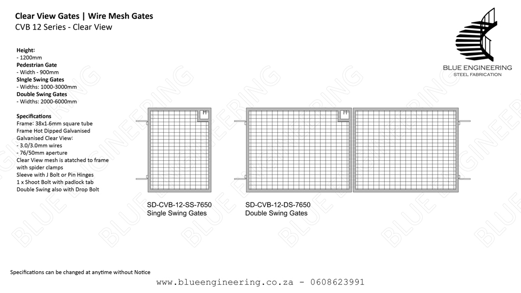 Clear View Gates, Wire Mesh Gates, Fence Gates, KwaZulu Natal, Durban, Ballito, Hillcrest, Amanzimtoti, Pinetown, Gauteng, Johannesburg, Pretoria, Midrand, South Africa