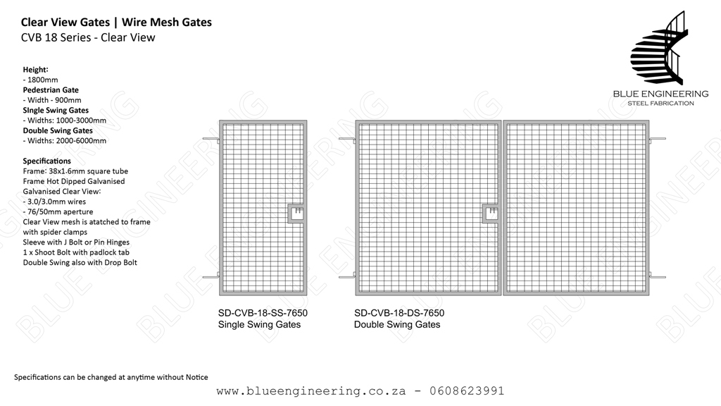 Clear View Gates, Wire Mesh Gates, Fence Gates, KwaZulu Natal, Durban, Ballito, Hillcrest, Amanzimtoti, Pinetown, Gauteng, Johannesburg, Pretoria, Midrand, South Africa